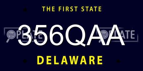 356QAA Delaware License Plate