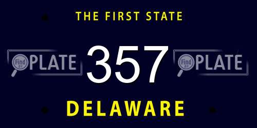 357 Delaware License Plate