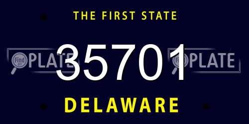 35701 Delaware License Plate