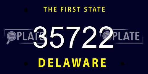 35722 Delaware License Plate