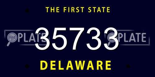 35733 Delaware License Plate