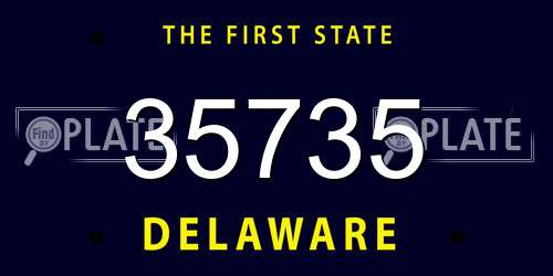 35735 Delaware License Plate