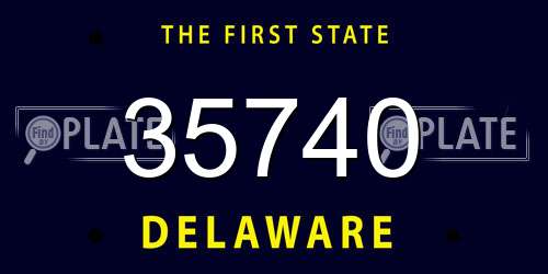 35740 Delaware License Plate