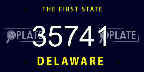 35741 Delaware License Plate