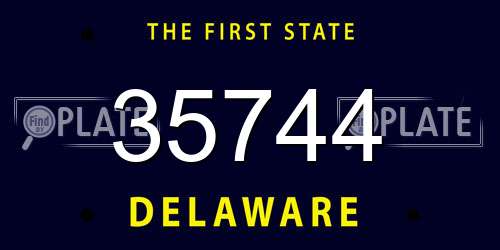 35744 Delaware License Plate
