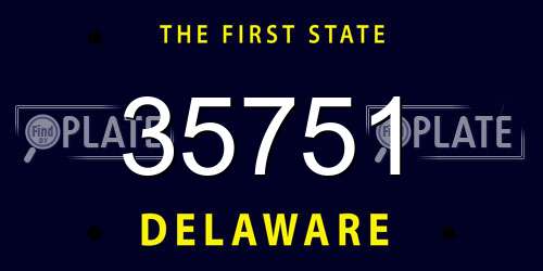 35751 Delaware License Plate