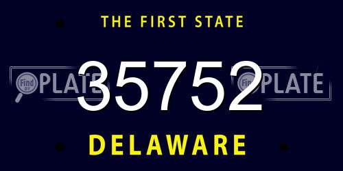 35752 Delaware License Plate