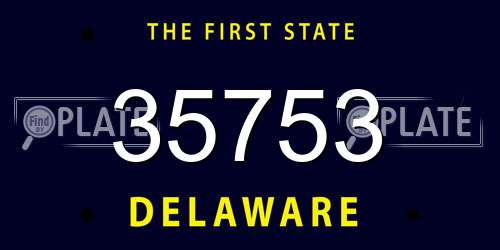 35753 Delaware License Plate