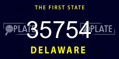 35754 Delaware License Plate