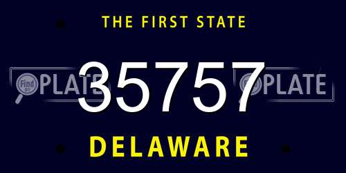 35757 Delaware License Plate