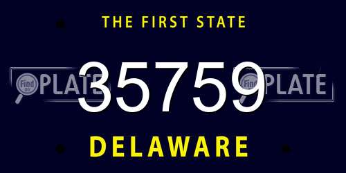 35759 Delaware License Plate