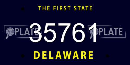 35761 Delaware License Plate