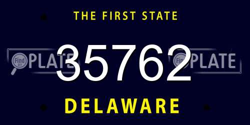 35762 Delaware License Plate
