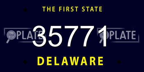 35771 Delaware License Plate