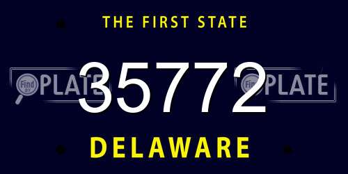 35772 Delaware License Plate