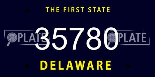 35780 Delaware License Plate
