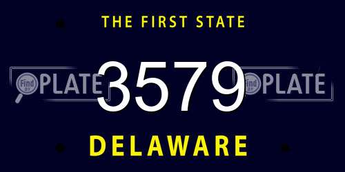 3579 Delaware License Plate