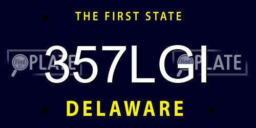 357LGI Delaware License Plate