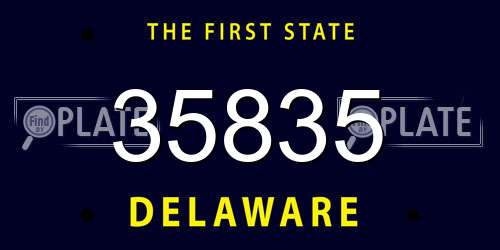 35835 Delaware License Plate