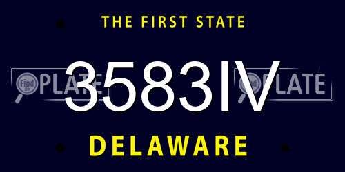 3583IV Delaware License Plate