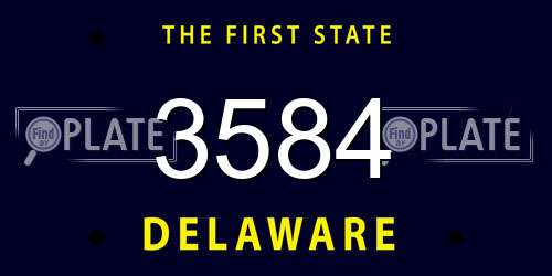 3584 Delaware License Plate