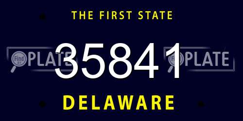 35841 Delaware License Plate