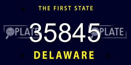 35845 Delaware License Plate