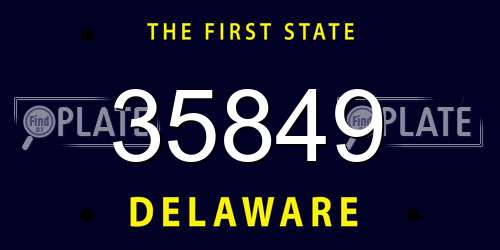 35849 Delaware License Plate