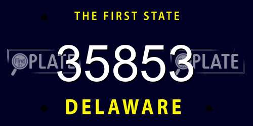 35853 Delaware License Plate