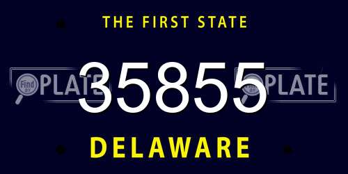 35855 Delaware License Plate