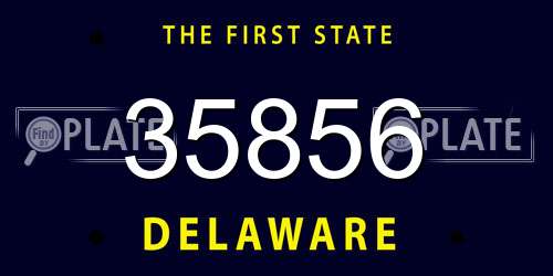 35856 Delaware License Plate