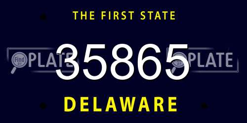 35865 Delaware License Plate