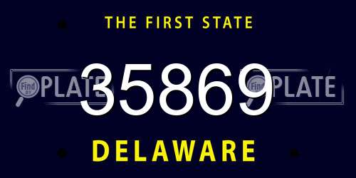 35869 Delaware License Plate