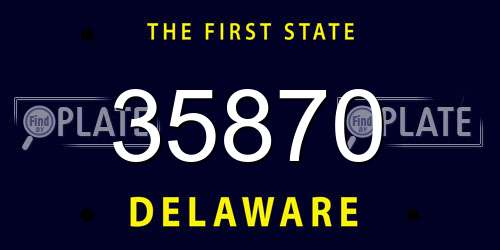 35870 Delaware License Plate