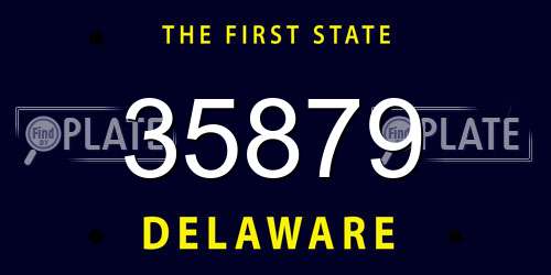 35879 Delaware License Plate