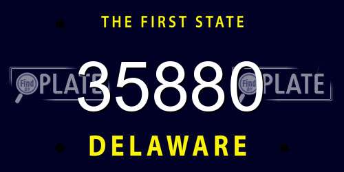 35880 Delaware License Plate