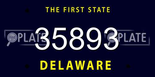 35893 Delaware License Plate