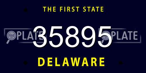 35895 Delaware License Plate