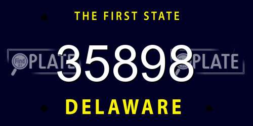 35898 Delaware License Plate