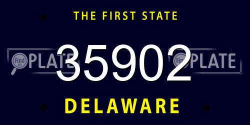 35902 Delaware License Plate