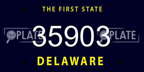 35903 Delaware License Plate