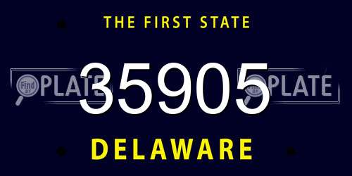 35905 Delaware License Plate