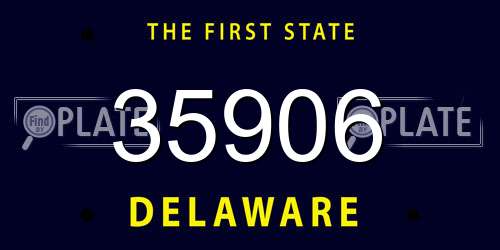 35906 Delaware License Plate