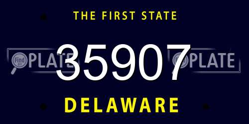 35907 Delaware License Plate