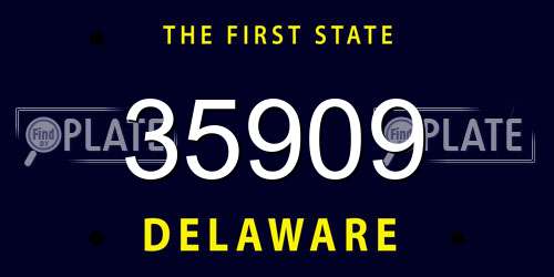 35909 Delaware License Plate