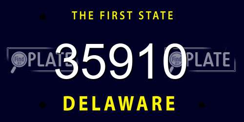 35910 Delaware License Plate
