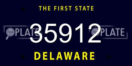 35912 Delaware License Plate