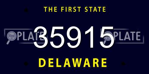 35915 Delaware License Plate