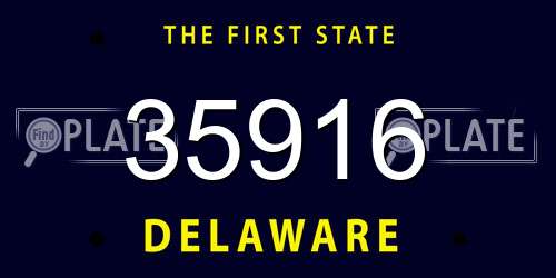 35916 Delaware License Plate
