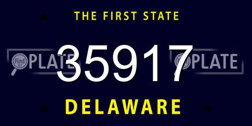 35917 Delaware License Plate